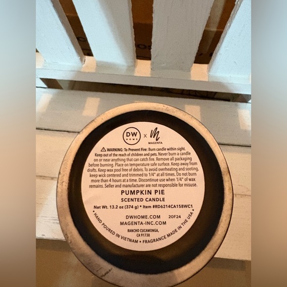 Happy Halloween Black Ceramic Candle Pumpkin Pie Scented - Picture 2 of 4